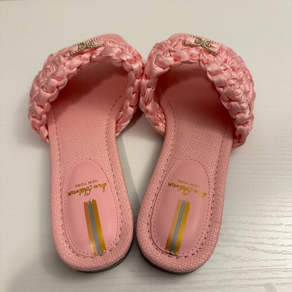 Sam Edelman Bridget Slide Sandal Pink Rose Ribbon Size 8.5 - Picture 4 of 11